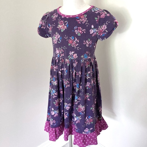 Matilda Jane Purple Floral World of Wonder A-Line Dress Size 8 - Picture 3 of 8
